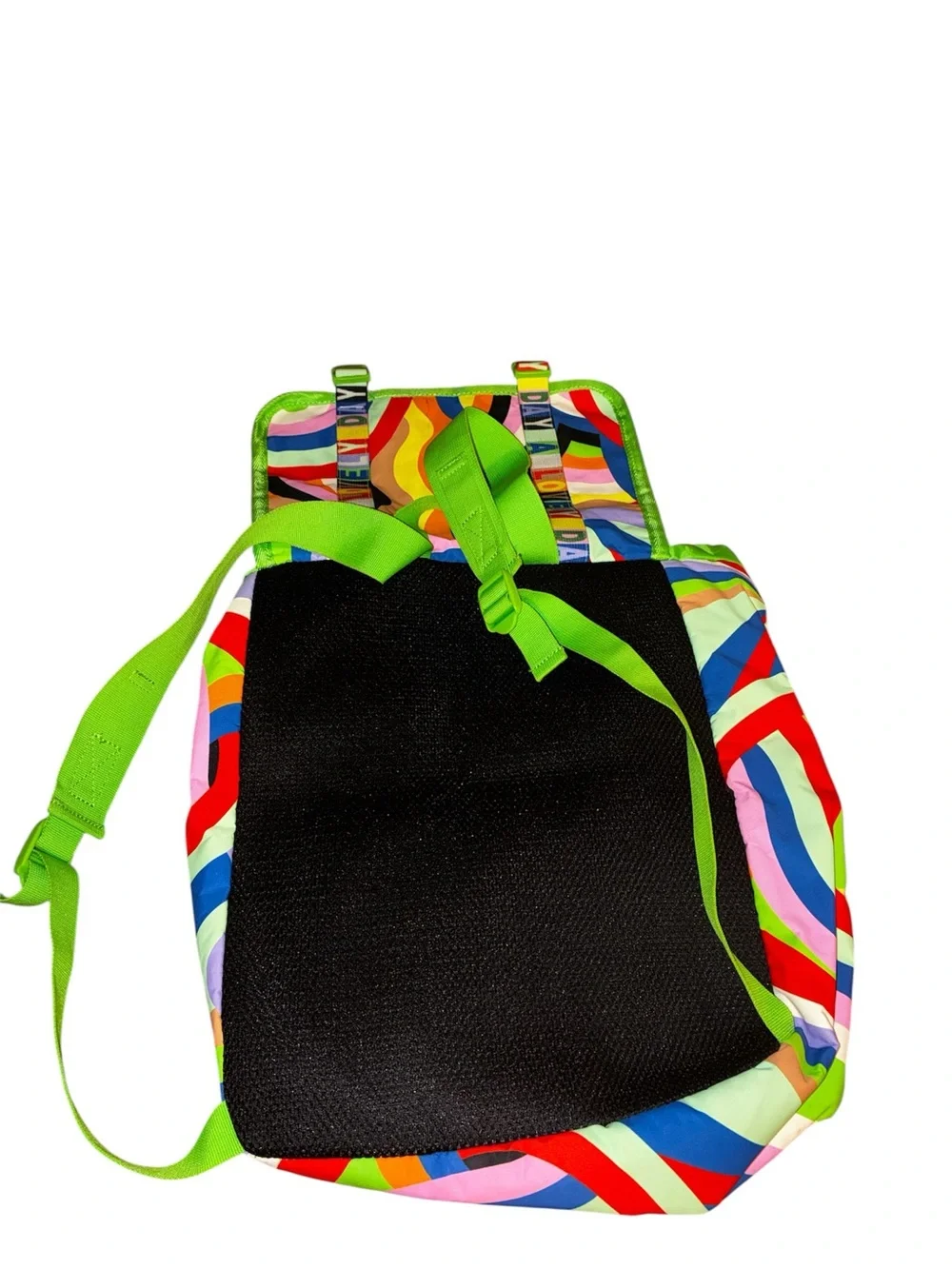 H&M Lakwena children's backpack featuring a vibrant, multicolored 